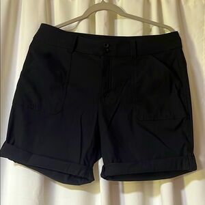 Eddie Bauer Black Bermuda Shorts Tailored Cotton Blend